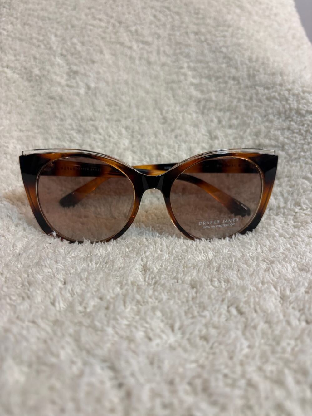 Draper James Tortoise Shell Cat Eye Sunglasses Gradient Women Chic 100% UV